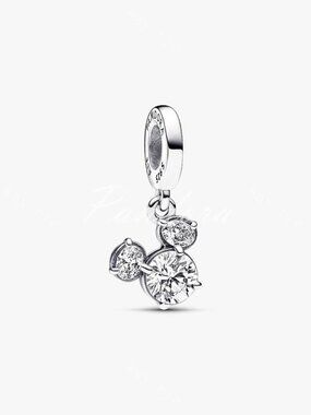 Disney Mickey Mouse Sparkling Head Silhouette Dangle Charm